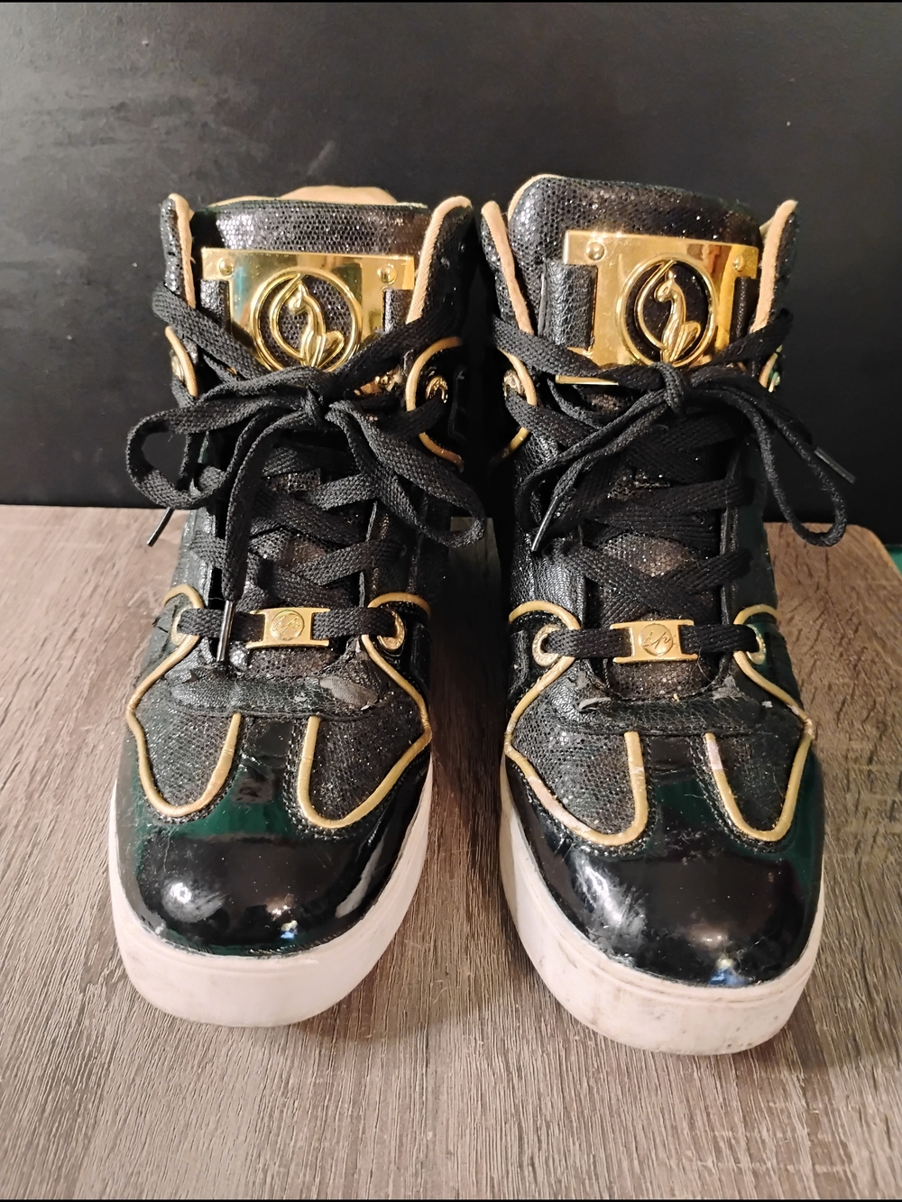 Baby Phat Sequins Patent High Top Sneaker